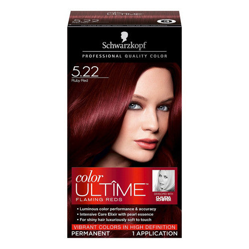 Schwarzkopf Color Ultime Hair Color Cream, 5.22 Ruby Red Tube, 2.03 Oz